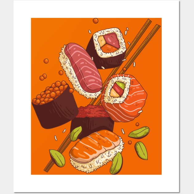 Yum Sushi! Wall Art by machmigo